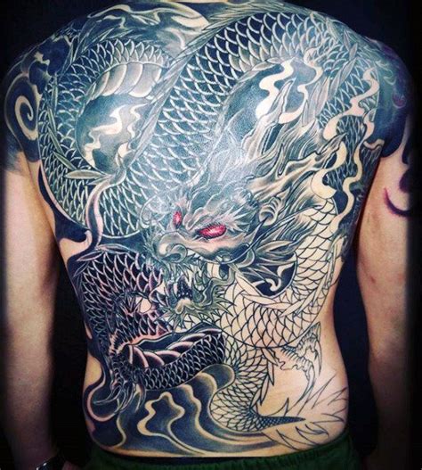 dragon back tattoo male